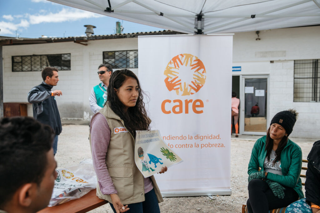 L’association humanitaire CARE apporte une aide alimentaire en Equateur