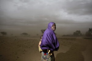 Une femme touchée par le changement climatique au Nigéria