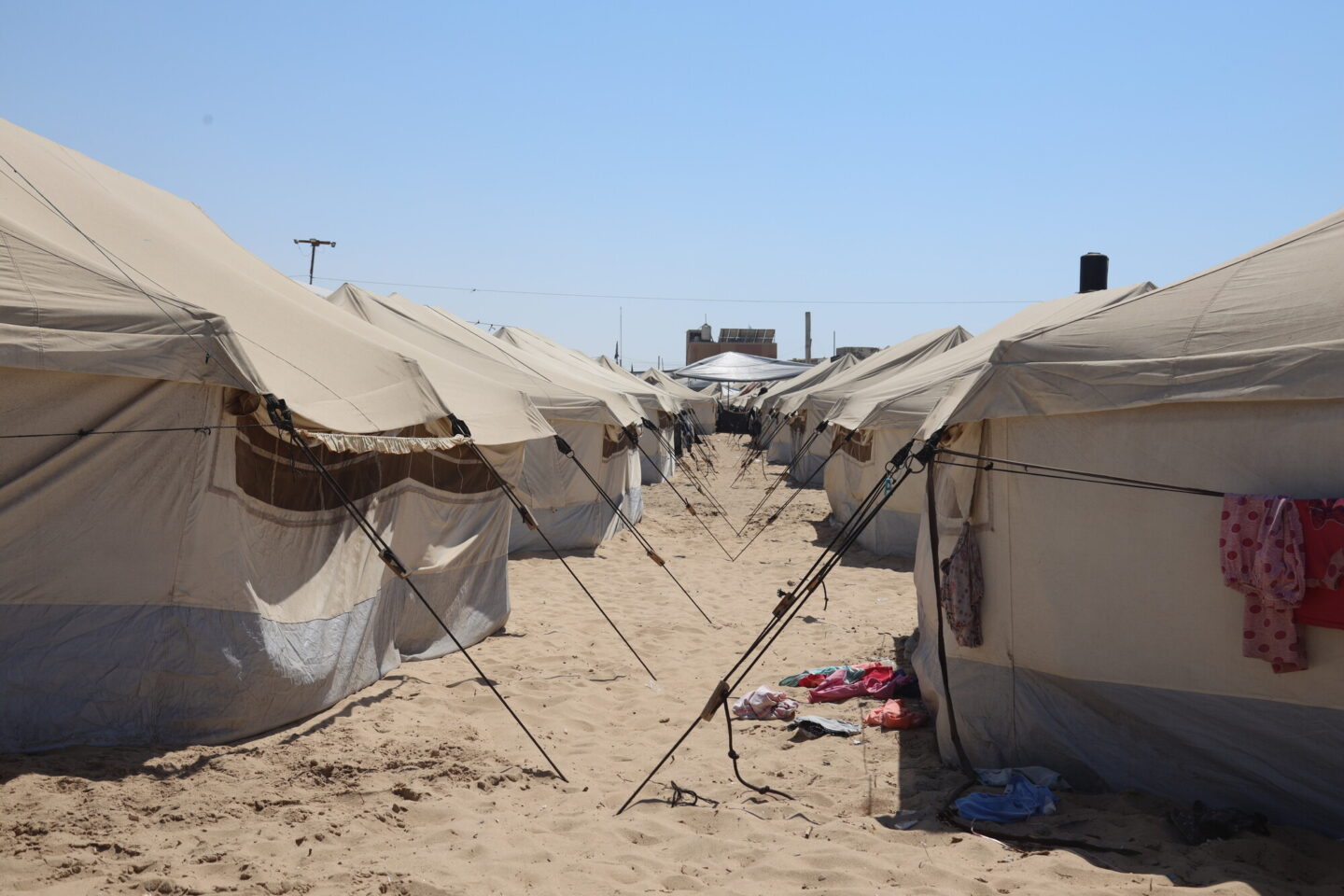 Des tentes dans un camp de réfugiés à Gaza