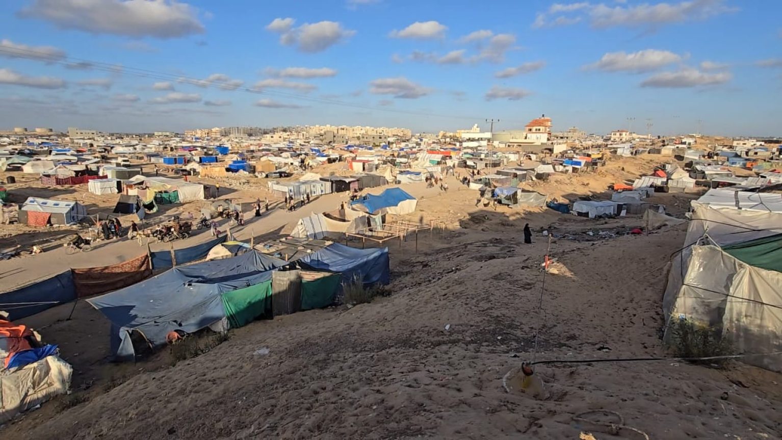 Un camp de déplacés à Gaza