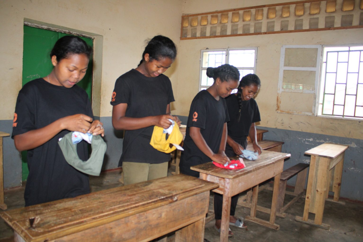 Sensibilisation à l’utilisation des serviettes hygiéniques lavables.