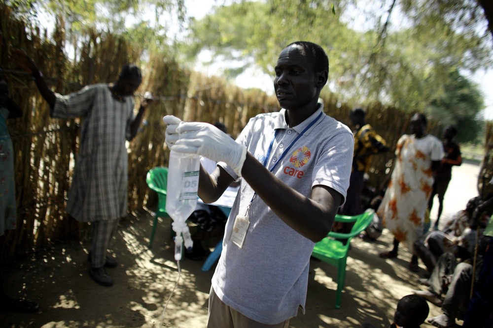 Les équipes médicales mobiles de l'association CARE travaillent au soudan du sud