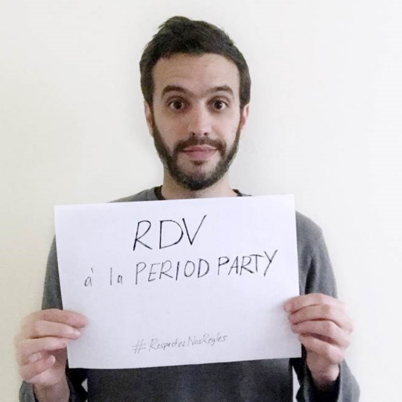L'humoriste Laurent Sciamma vous donne lui aussi rendez-vous à la Period Party by CARE