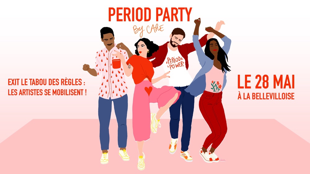 L'illustrative Céleste Wallaert a réalisé l'affiche de la Period Party by CARE