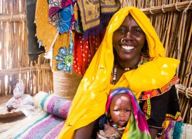 Une mère avec son enfant au Tchad