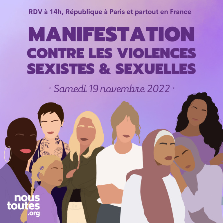 Appel à se réunir pour la grande mobilisation contre les violences sexistes et sexuelles en France