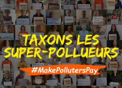 Des ONG portent une pétition pour demander la taxation des super pollueurs.