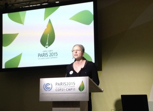 Fanny Petitbon, responsable du plaidoyer de CARE France lors de la COP 21.