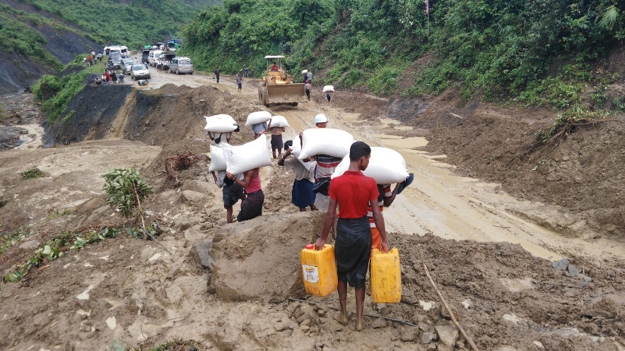 Myanmar - Birmanie. Les glissements de terrain compliquent l'accès aux zones les plus reculées