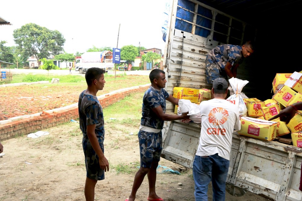 L'association CARE apporte une aide d'urgence aux victimes des inondations au Népal