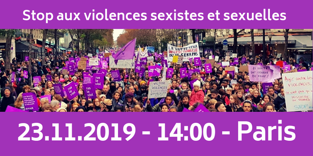 Marche contre les violences faites aux femmes le 23 novembre à Paris