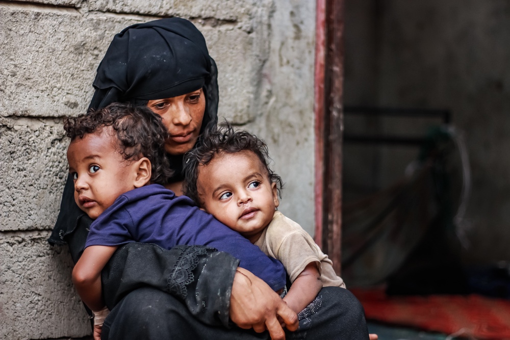 une famille au Yémen