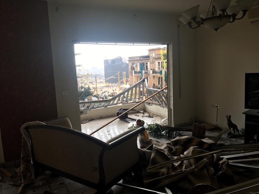 Liban explosion destruction appartement