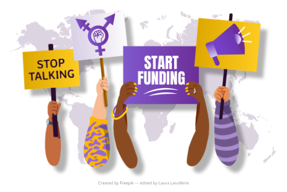 mobilisation féministe pour un soutien financier à la lutte contre les violences sexistes