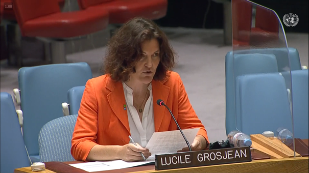 Lucile Grosjean de Action contre la Faim est intervenue au Conseil de Sécurité des Nations Unies