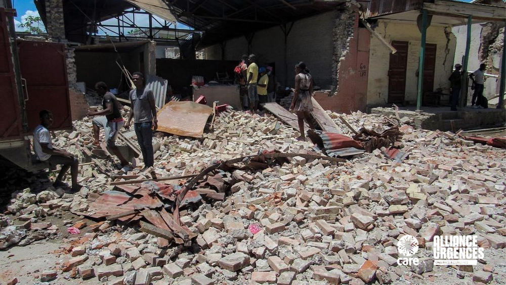 des bâtiments effondrés suite au séisme survenu à Haïti en aout 2021