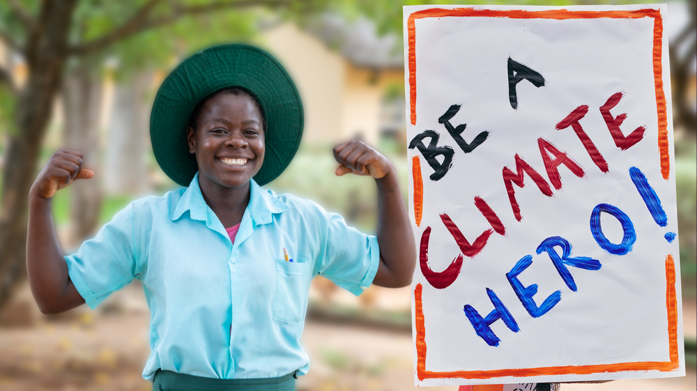 pancarte be a climate hero de CARE